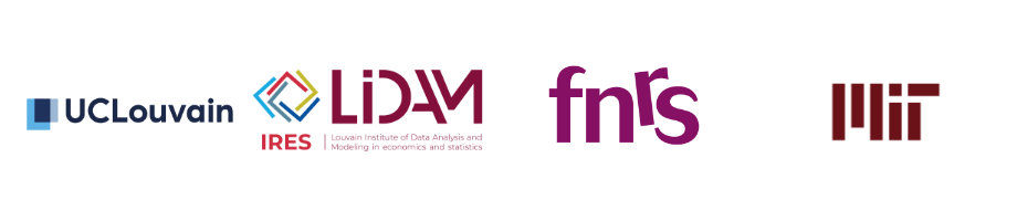 footer with logo of UCLouvain, LIDAM, FNRS and MIT